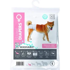 Mpets Wasbare Luier - Training & Gedrag - 18x22x6 cm Wit Grijs Voor Teven S