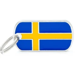 My Family Sweden Flag - ID Tag -