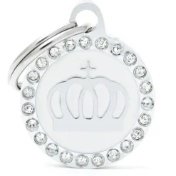 My Family White Glam Crown - ID Tag - Wit