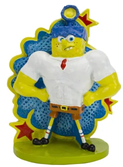 Nickelodeon Decor Spongebob Superhero - Aquarium - Ornament - 6.35x3.56x8.38 cm Multi-Color