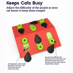 Nina Ottosson Puzzle & Play Melon Madness - Kattenspeelgoed - 25x22 cm Roze Groen Level 2