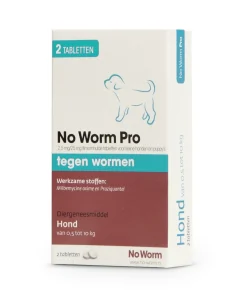 No Worm Pro Kleine Hond & Puppy - Anti wormenmiddel - 2 tab Vanaf 0.5 Kg - Vanaf 2 Weken