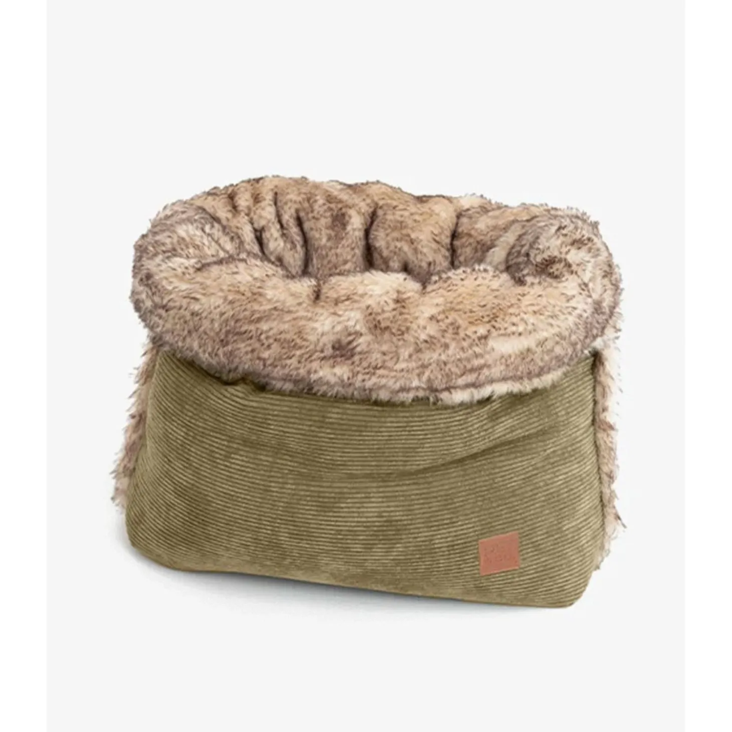 Pet & Co. Snuggle Cord Fur Kaki - Hondenmand