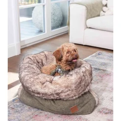 Pet & Co. Snuggle Cord Fur Kaki - Hondenmand