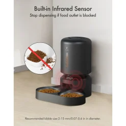 Petlibro Granary Automatische Dubbele Voerbak - Kattenvoerbak - 5 l Zwart