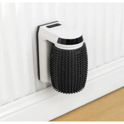 Petlux Automatische Borstel - Kattenvachtborstel - 15x11x19 cm Wit Zwart M