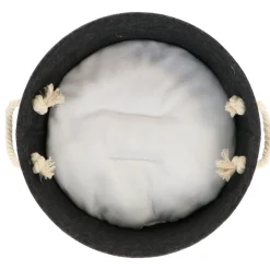 Pets Dreamteam Mand Rond Vilt - Dierenmand - Ø39x17 cm Antraciet