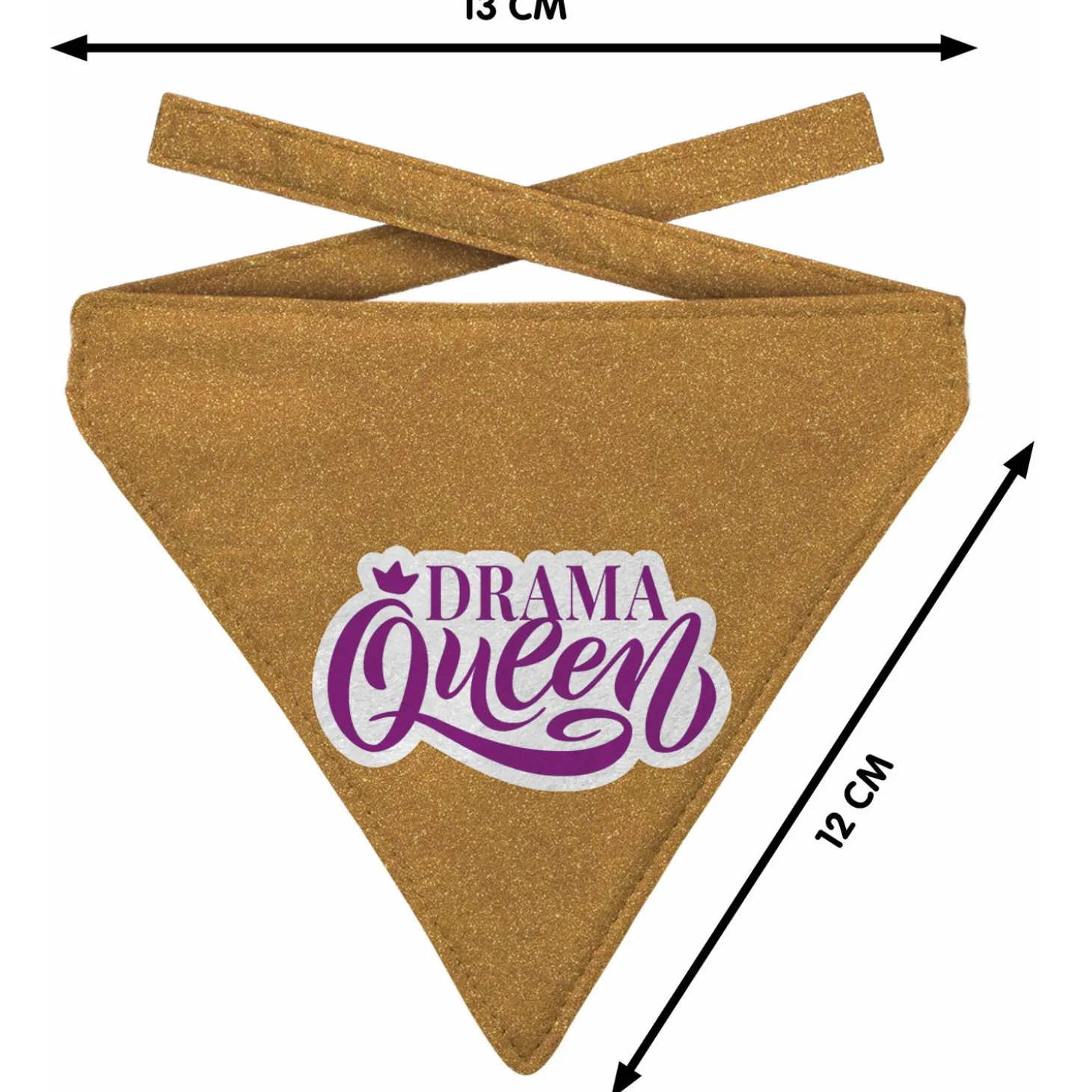 Plenty Gifts Bandana Cat Drama Queen Glitter - Cadeau - 16x20 cm S