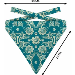 Plenty Gifts Bandana Dog Botanic Blue - Cadeau - 20x24 cm L