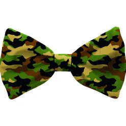 Plenty Gifts Bow Tie Dog Army - Cadeau - 12x4 cm Groen Zwart
