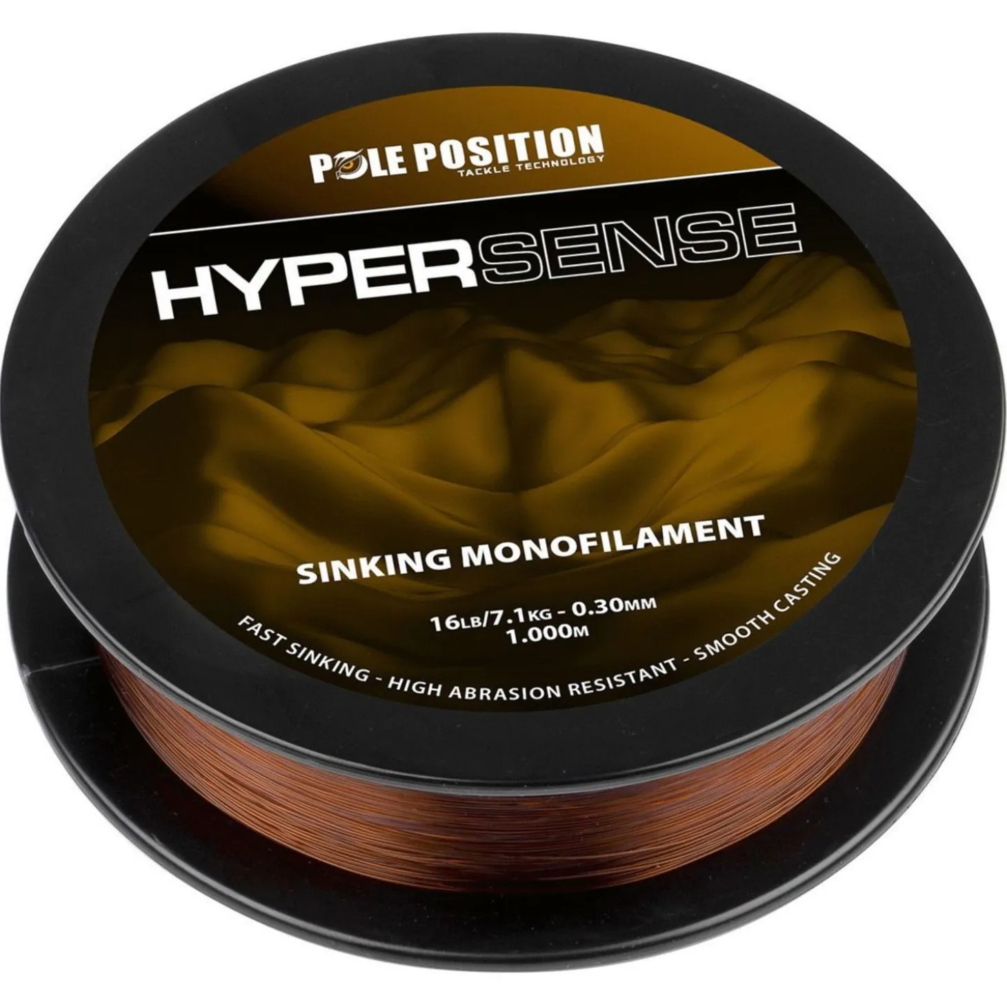 Pole Position Hydrosilk Mono 0.30mm 1000m Brown/Black - Vislijn -