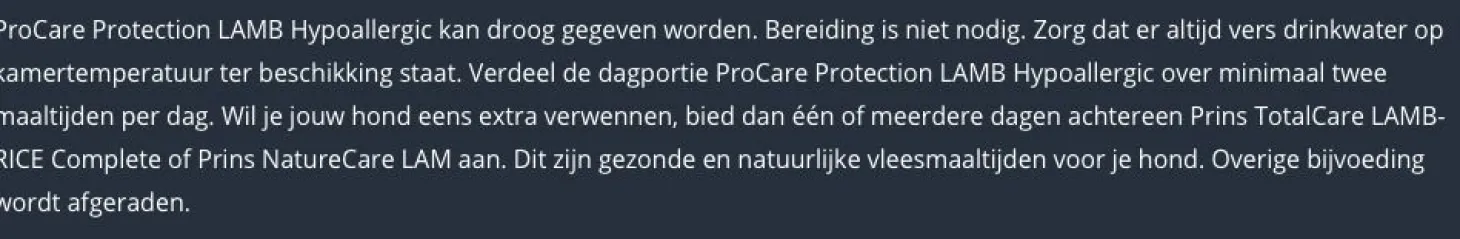 Prins Procare Protection Hypoallegenic Lam - Hondenvoer