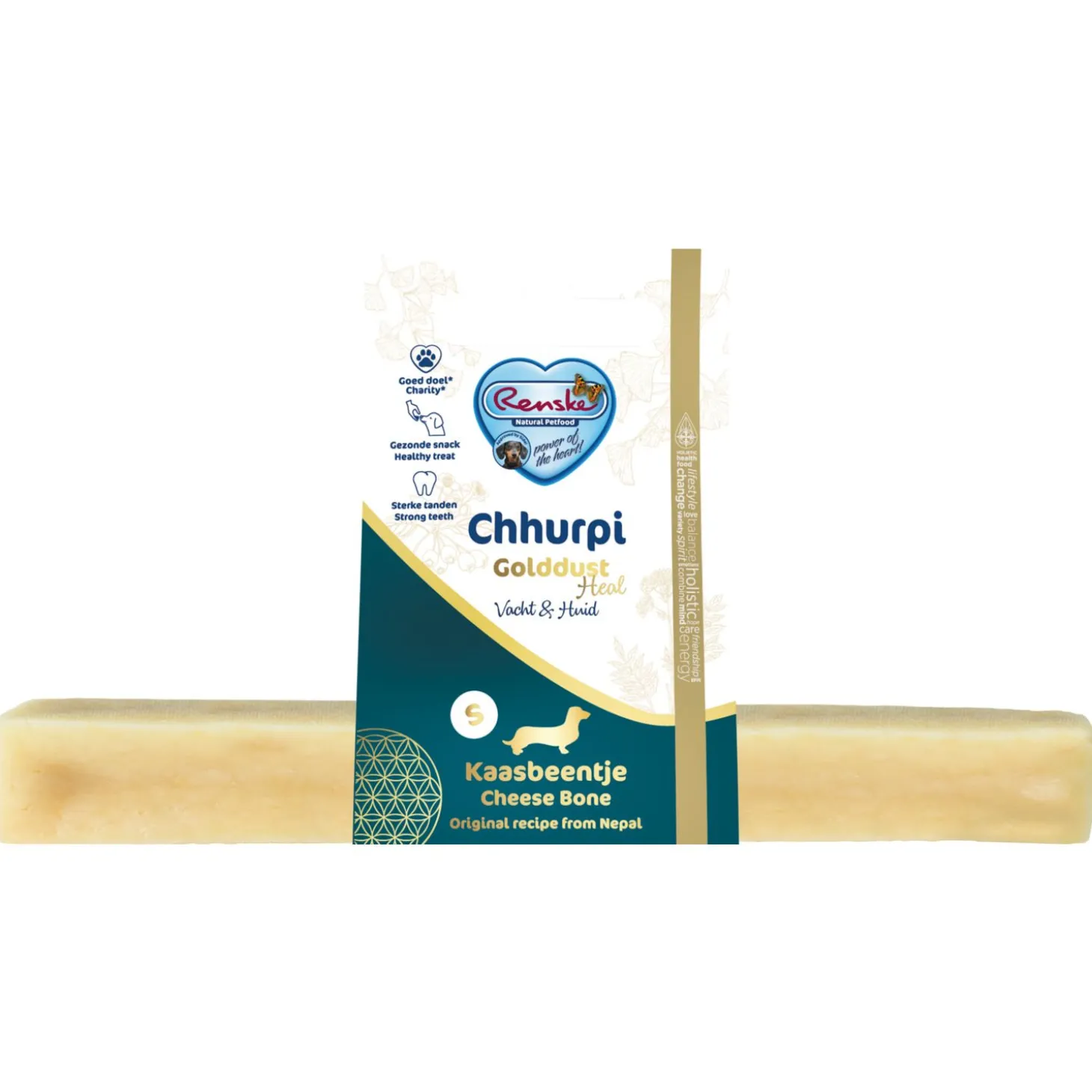 Renske Chhurpi Golddust Heal - Vacht & Huid Melk - Hondensnacks