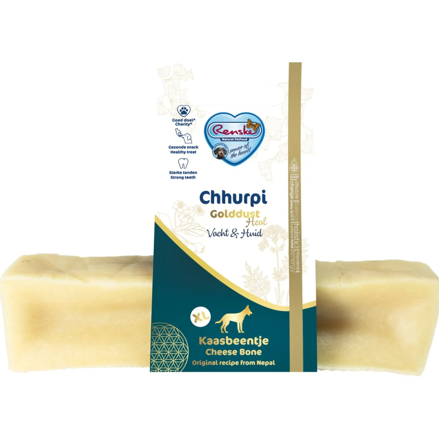 Renske Chhurpi Golddust Heal - Vacht & Huid Melk - Hondensnacks