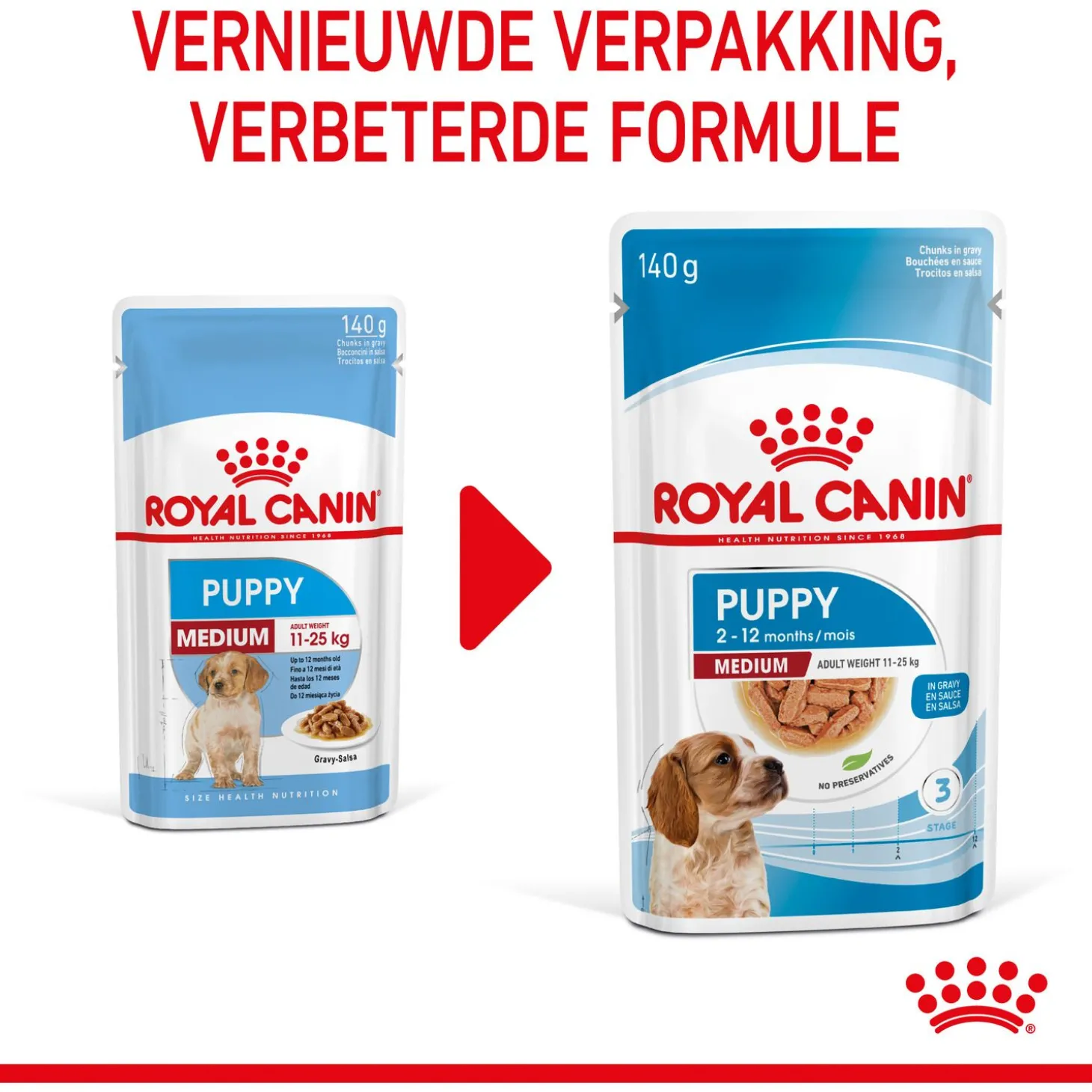 Royal Canin Medium Natvoer - Puppy-Hondenvoer - 10x140 g