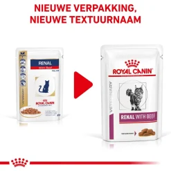 Royal Canin Veterinary Diet Renal Beef Wet - Kattenvoer - 12x85 g