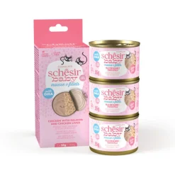 Schesir Baby - Kattenvoer - Kip Zalm 3x55 g