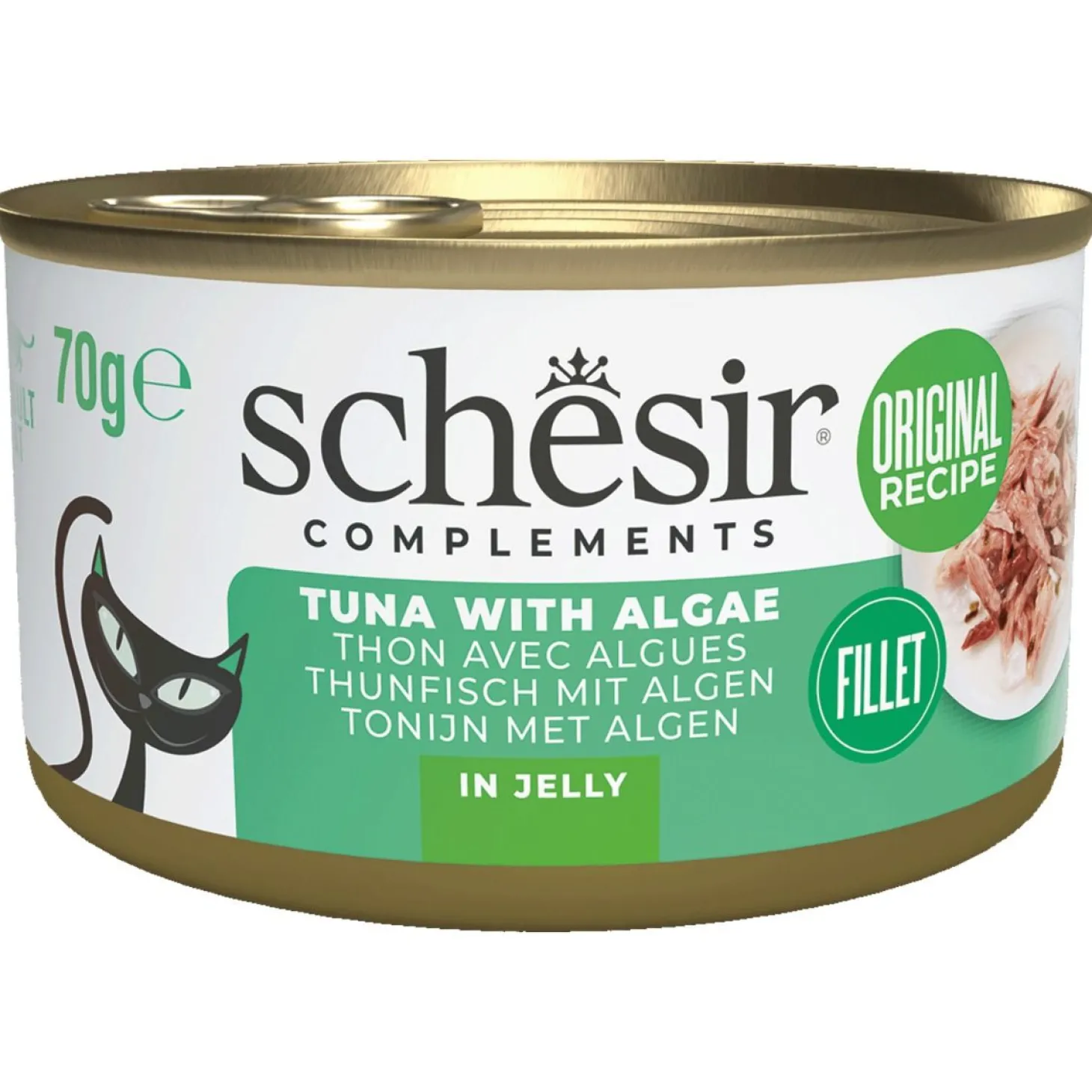 Schesir Blik Gelei - Kattenvoer - Tonijn Zeewier 70 g