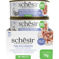 Schesir Blik Gelei - Kattenvoer - Tonijn Zeebaars 70 g