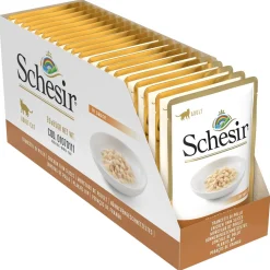 Schesir Cat Maaltijdzakjes Adult In Saus - Kattenvoer - Kip 85 g