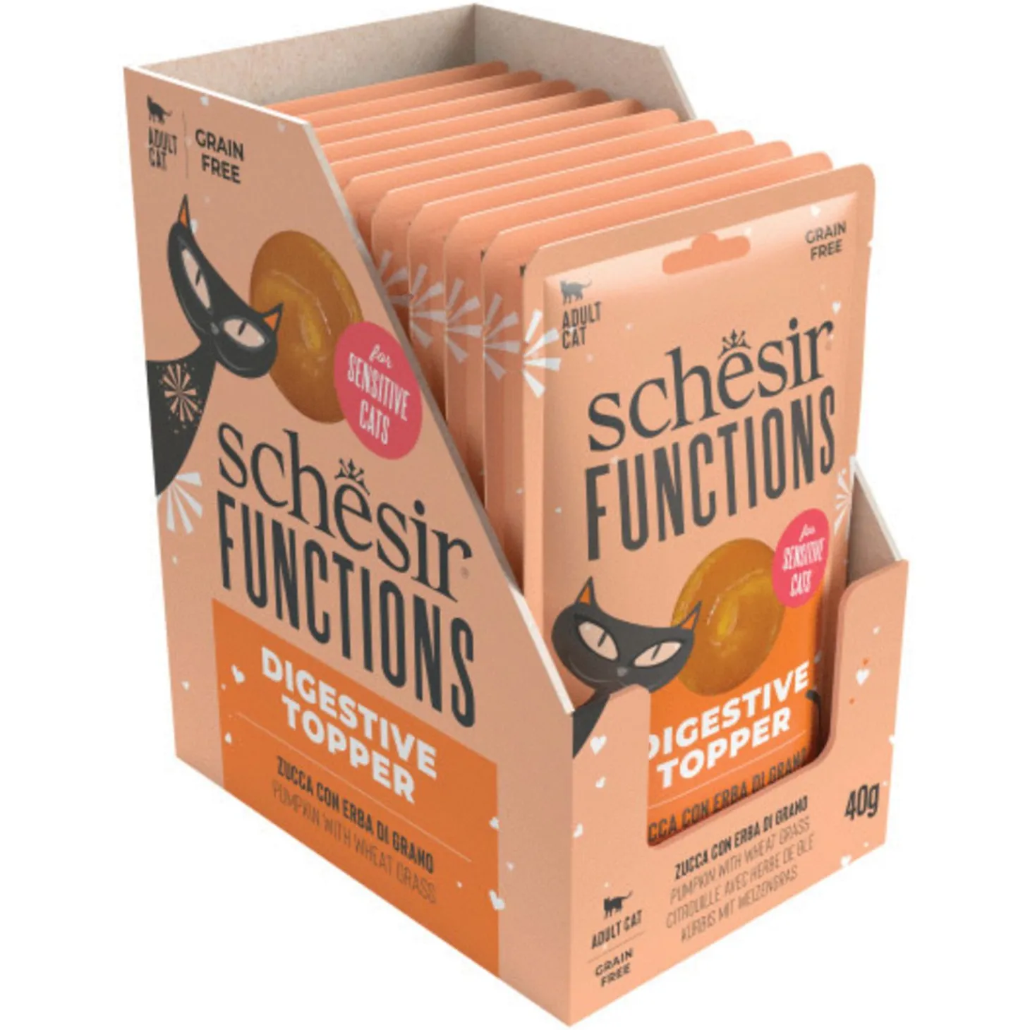 Schesir Functions Digestive Topper - Kattensnack - 40 g