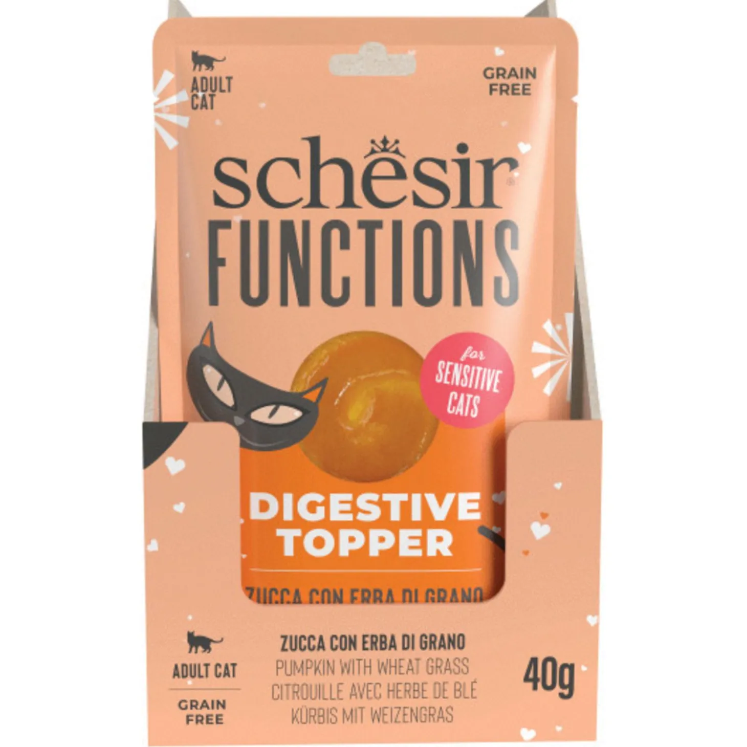 Schesir Functions Digestive Topper - Kattensnack - 40 g