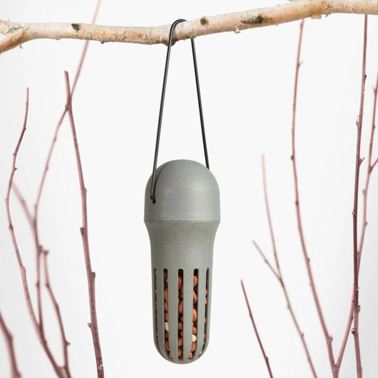 Singing Friend Max Feeder 100% Recycled - Voersilo - Ø8.5x23 cm Antraciet