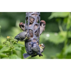 Singing Friend Sam  Feeder 100% Recycled - Voersilo - Ø6x24 cm Grijs