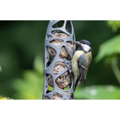 Singing Friend Sam  Feeder 100% Recycled - Voersilo - Ø6x24 cm Grijs