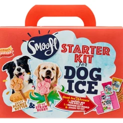 Smoofl Honden Ijs Startersset - Hondensnacks - Aardbei Pindakaas M