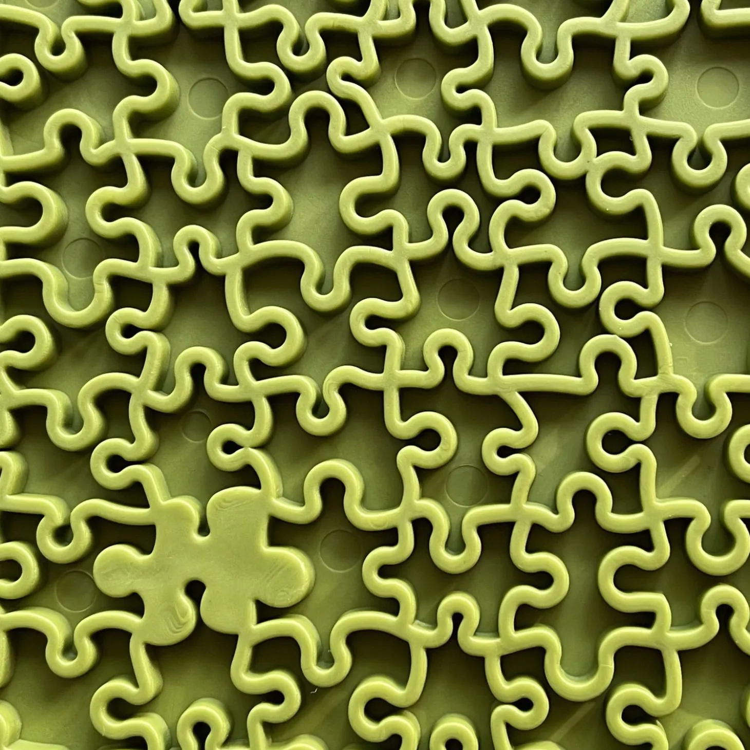 Sodapup Lickmat Jigsaw - Hondenvoerbak - Groen L