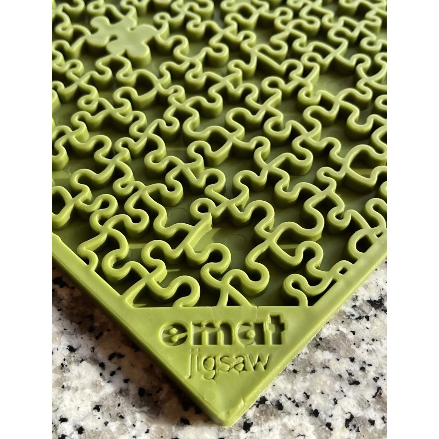 Sodapup Lickmat Jigsaw - Hondenvoerbak - Groen L