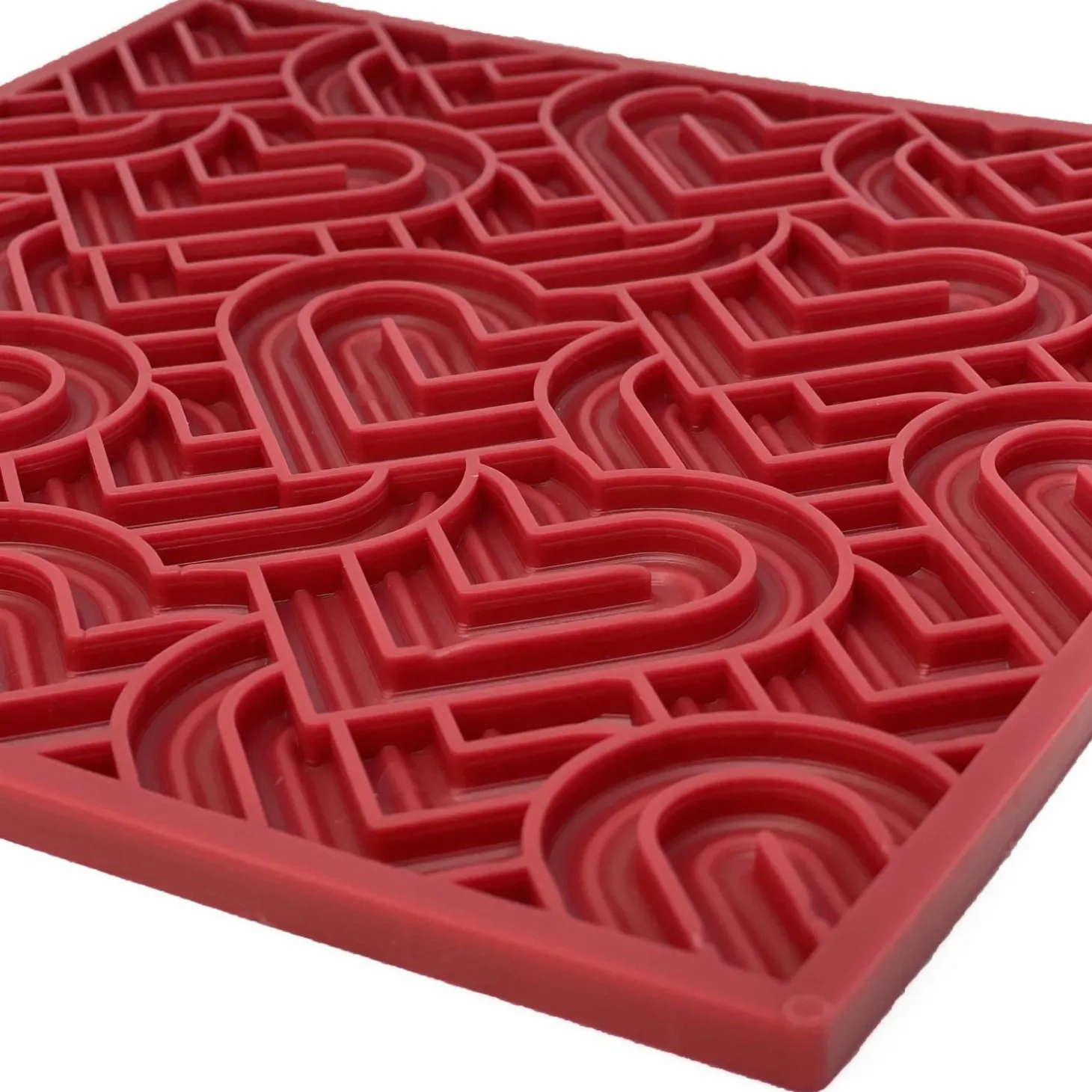 Sodapup Lickmat Love Hearts - Hondenvoerbak - Rood L