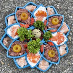 Sodapup Mandala Etray Feeder - Hondenvoerbak - Ø20 cm Blauw