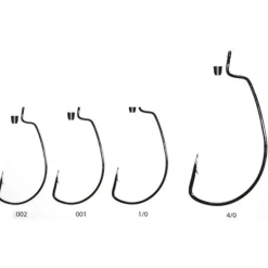 Spro Worm Ewg Hooks Sil Stopper Black # 1/0 - Vishaak -