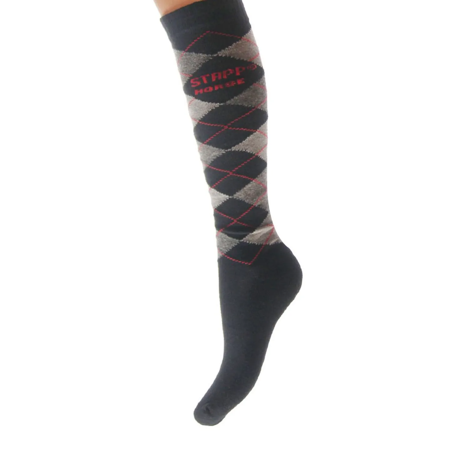 Stapp Horse Kniekous Horse Ruit Zwart - Ruiterkleding