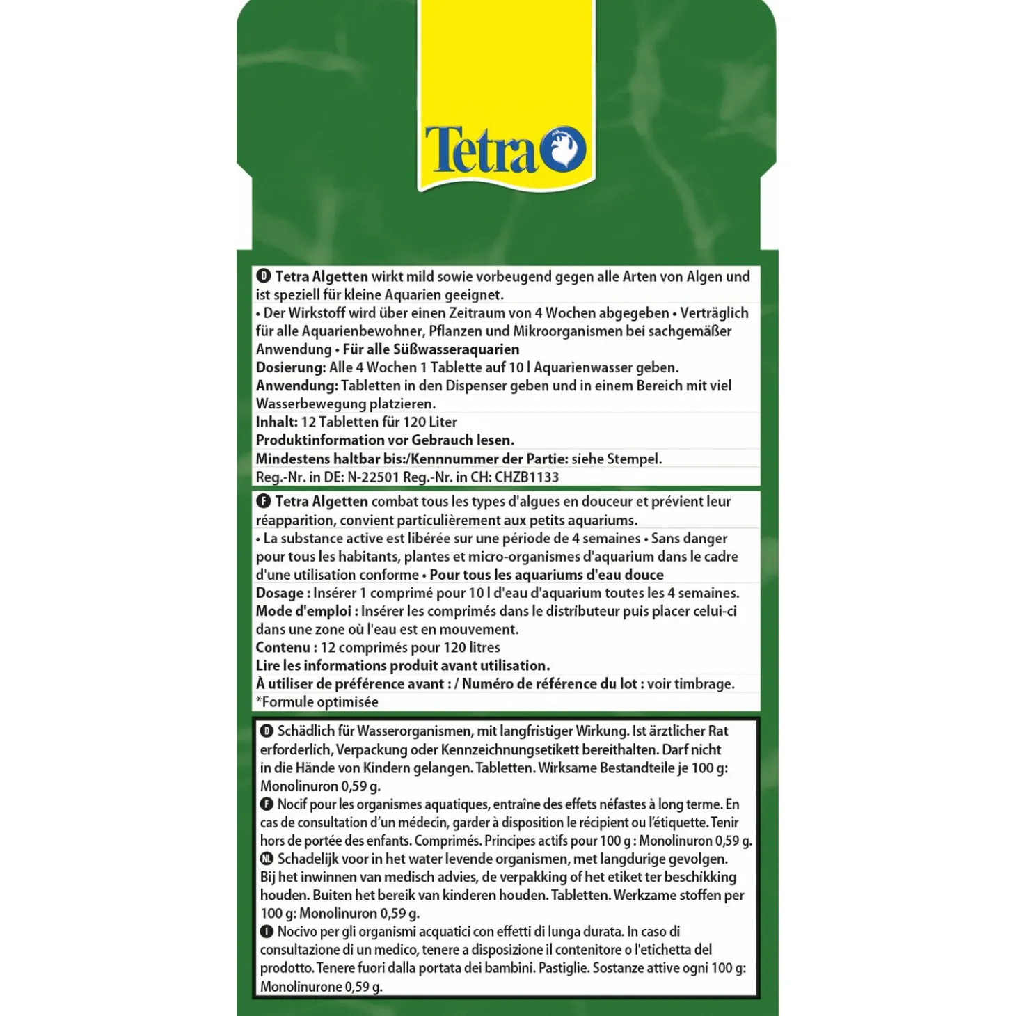 Tetra Aqua Algetten - Algenmiddelen - 12 tab