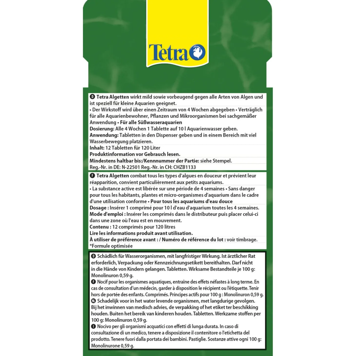 Tetra Aqua Algetten - Algenmiddelen - 12 tab