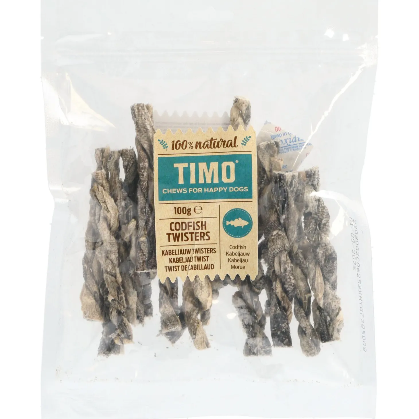 Timo Kabeljauw Twists - Hondensnacks - 100 g