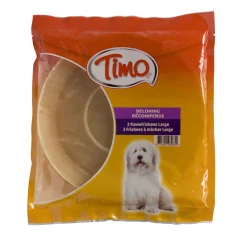 Timo Kauwfrisbee - Hondensnacks - Buffelhuid 3 stuks Large