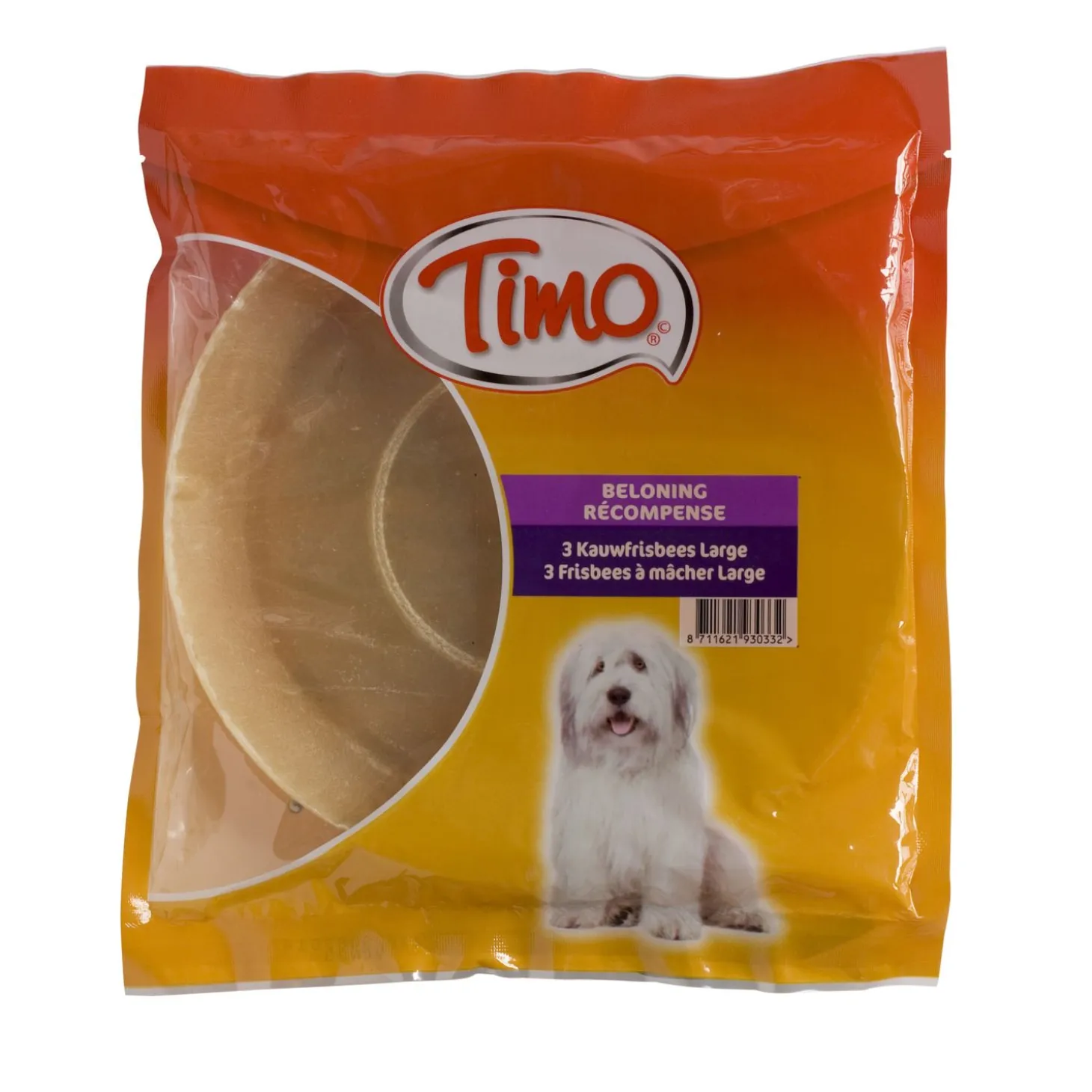 Timo Kauwfrisbee - Hondensnacks - Buffelhuid 3 stuks Large