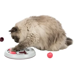 Trixie Activity Flip Board - Kattenspeelgoed - Ø23 cm Beige Pink Lila