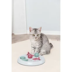 Trixie Activity Flip Board - Kattenspeelgoed - Ø23 cm Beige Pink Lila