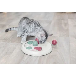Trixie Activity Flip Board - Kattenspeelgoed - Ø23 cm Beige Pink Lila