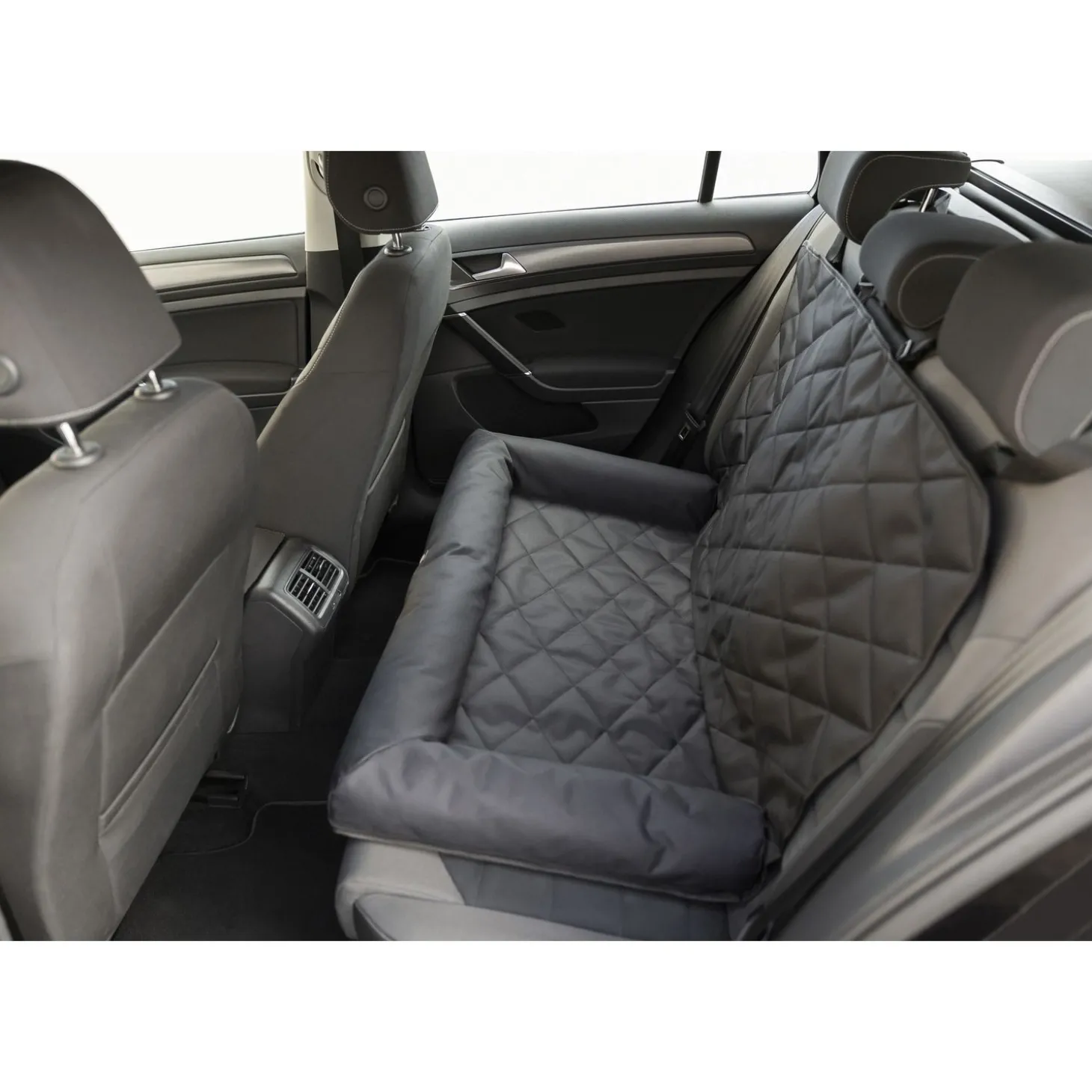 Trixie Autostoel Kussen Dubbel - Hondenautoaccessoire - 95x10x50 cm Zwart