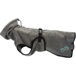 Trixie Badjas Voor Honden Badstof Grijs - Hondenkleding