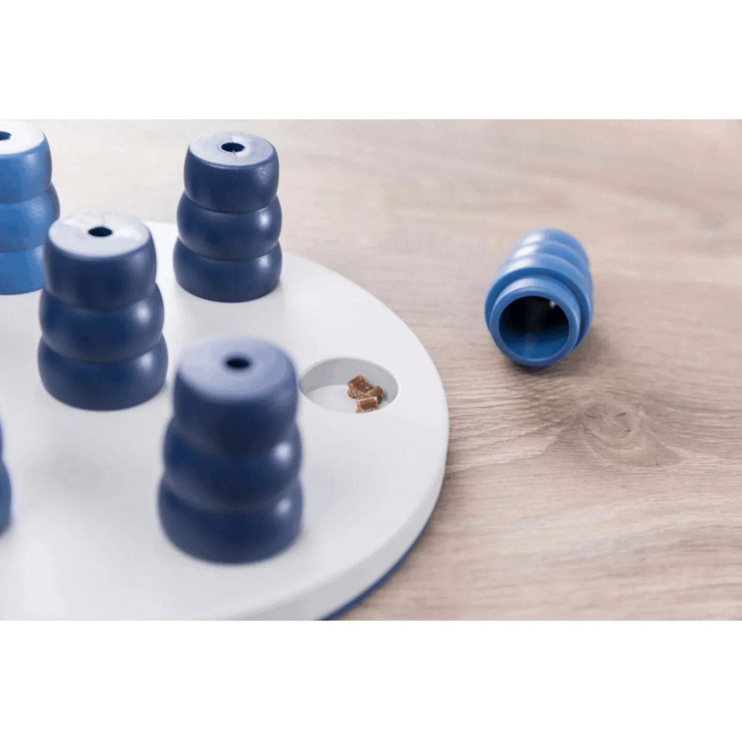 Trixie Dog Activity Mini Solitaire Strategiespel - Hondenspeelgoed - Ø20 cm Dark Navy Wit Oranje Level 1