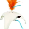 Trixie Feather Spinner - Kattenspeelgoed - 18x10x18 cm Wit Oranje