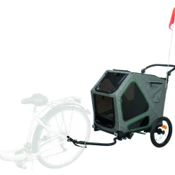 Trixie Fietskar - Hondenfietskar - Grijs Groen 71x95x85/138 Cm Tot 35 Kg Medium