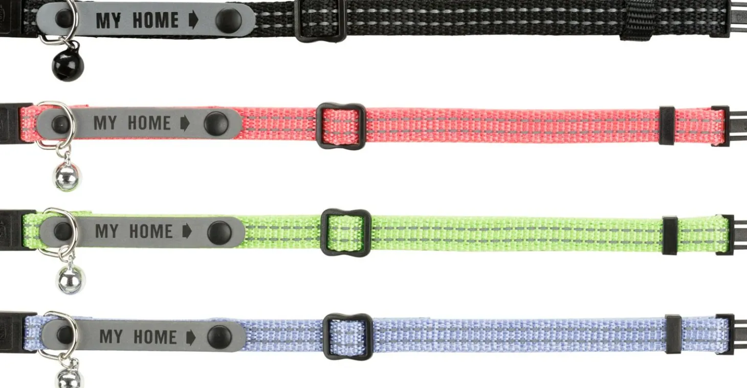 Trixie Halsbandje Met Reflecterende Adreslabel - Kattenhalsband - 21 cm Assorti